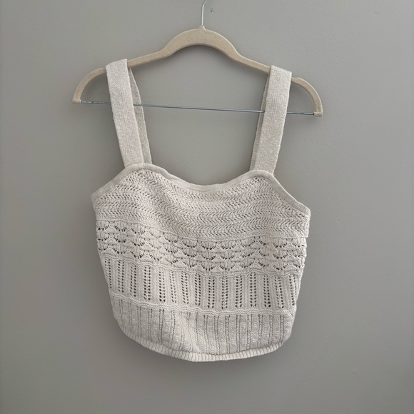 Abercrombie & Fitch Crochet Style Knit Tank Top - Picture 1 of 3